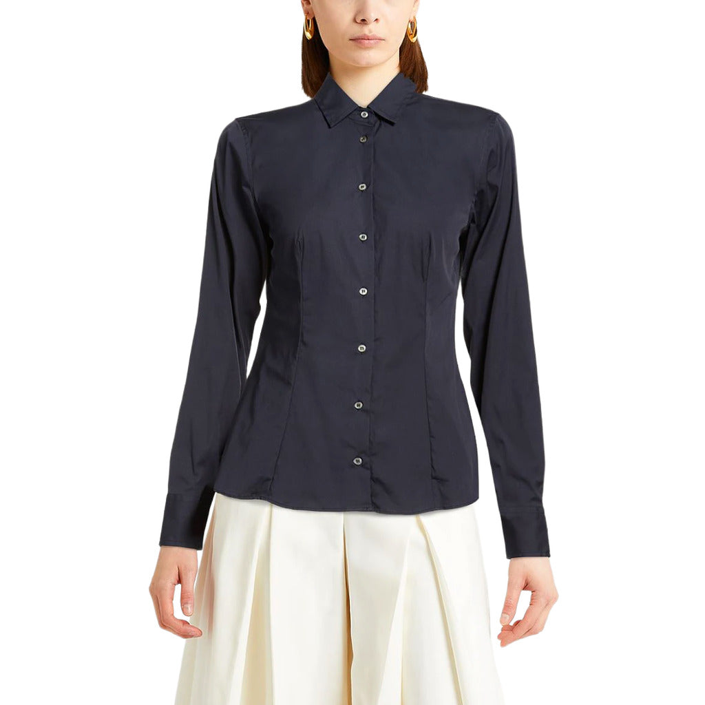 bagutta - camicia misto cotone blu