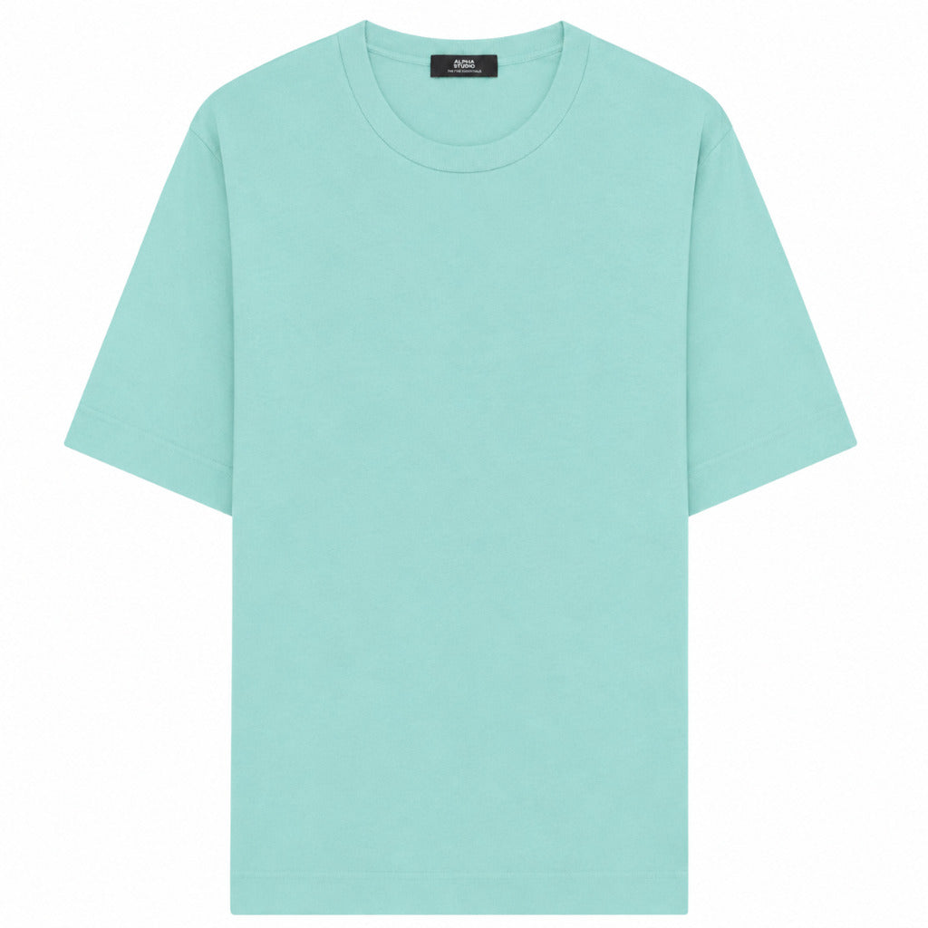 alpha studio - t-shirt in seta e cashmere