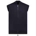 alpha studio - gilet con zip blu notte