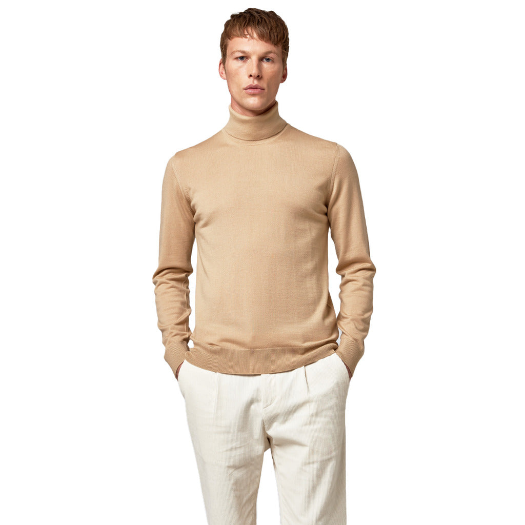 alpha studio - maglia dolcevita beige