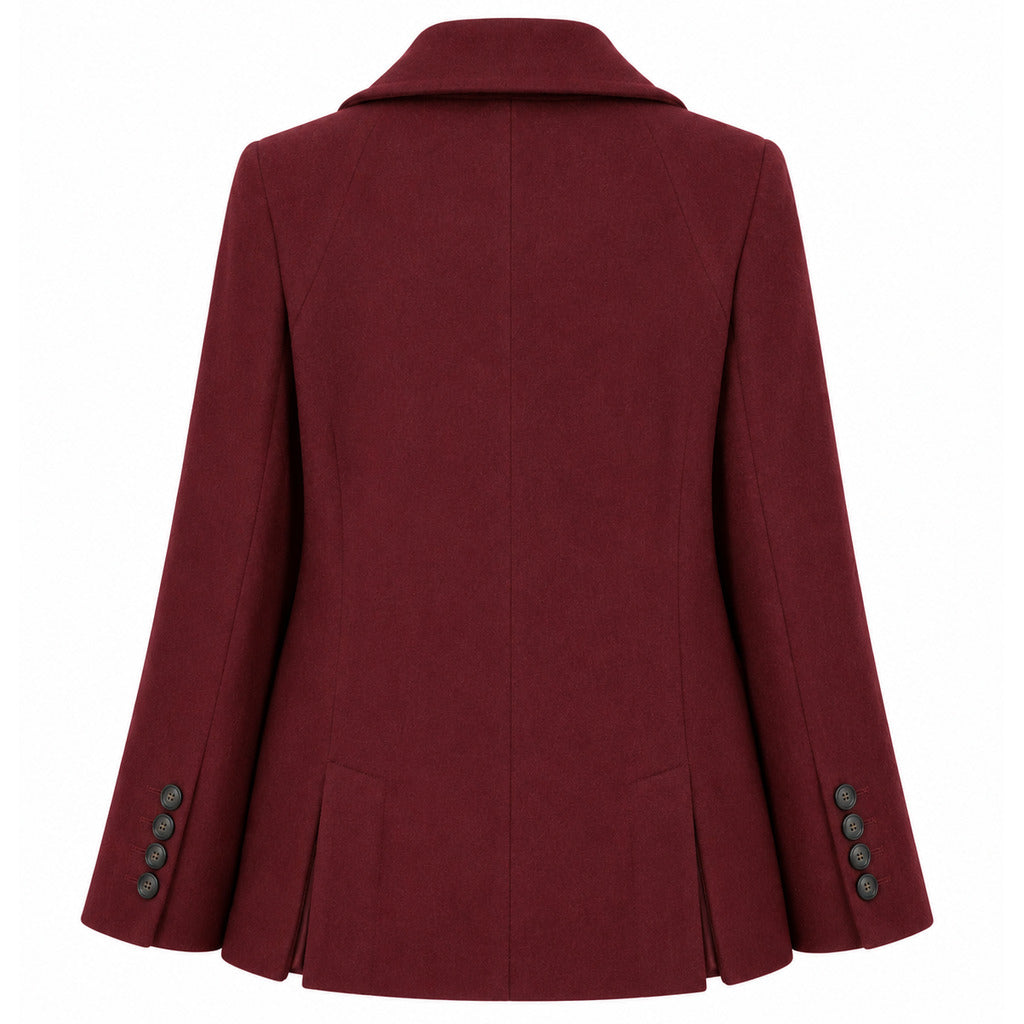 loro piana tessuto - cappotto corto doppiopetto burgundy