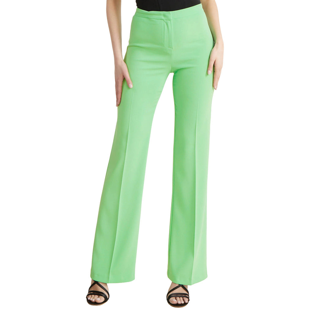 pinko - pantaloni hulka verdi