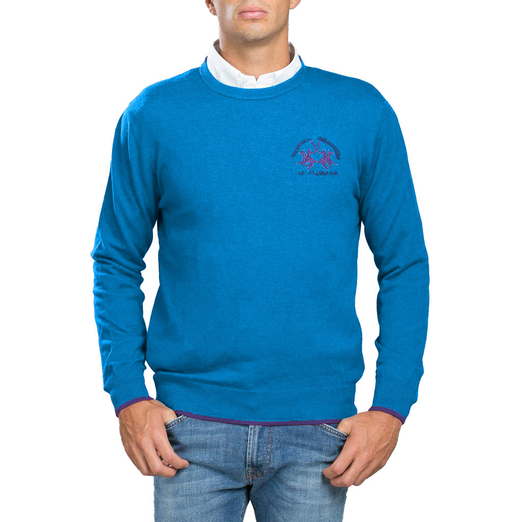 la martina - man sweater crewneck lambscot