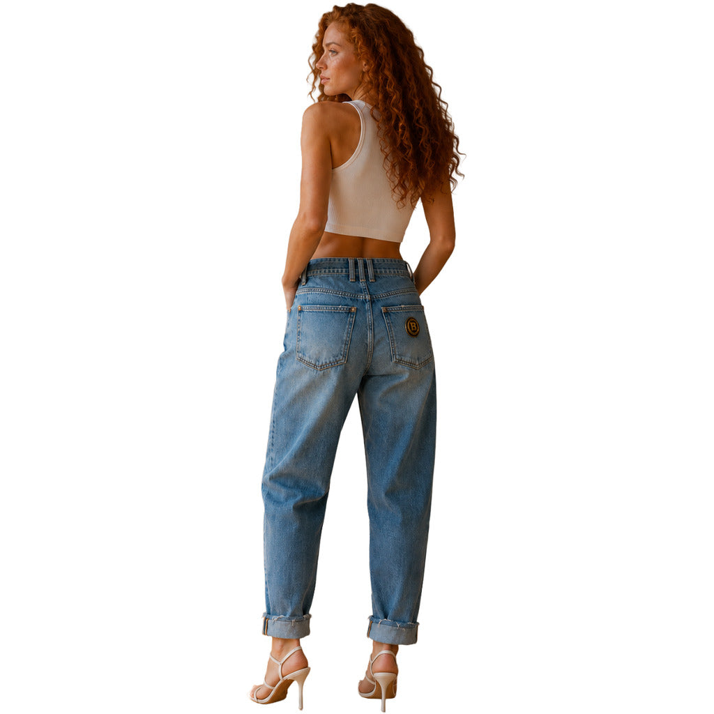 balmain - jeans con risvolto