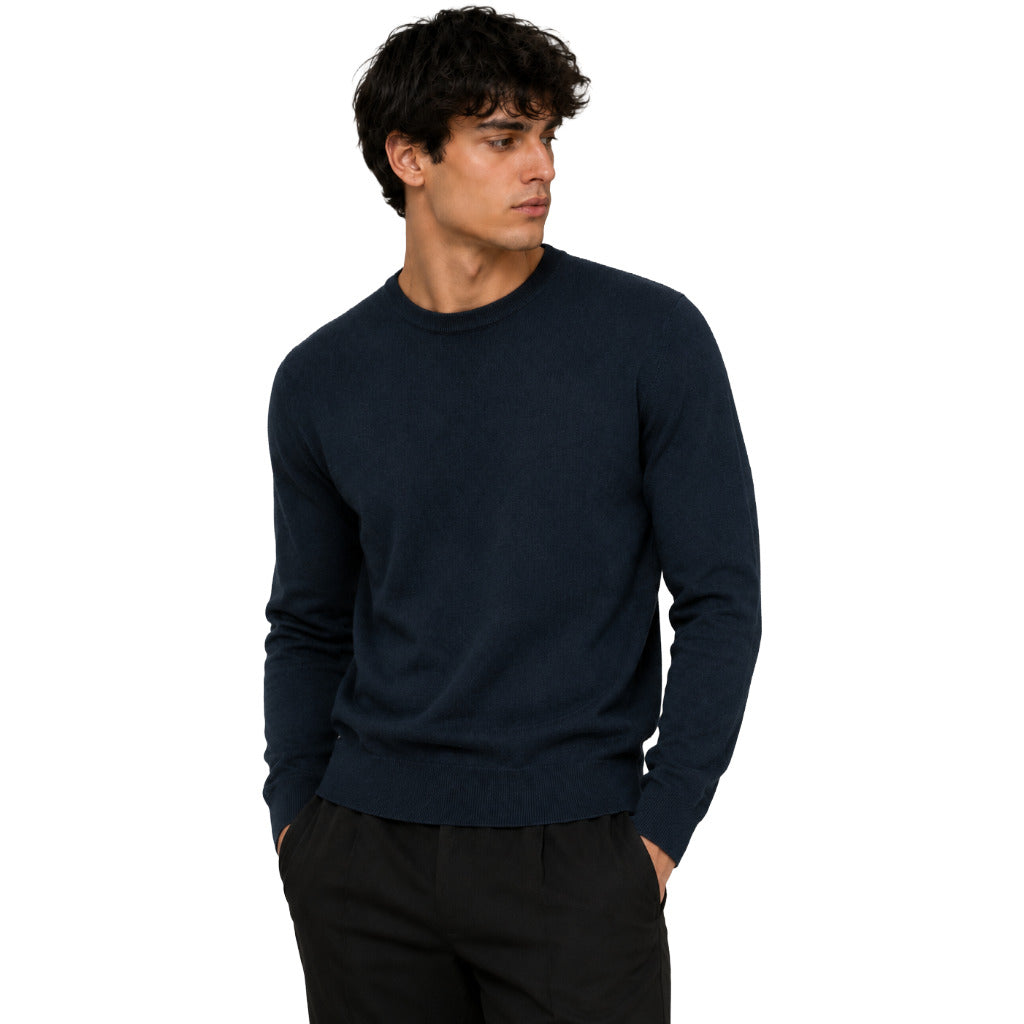 alpha studio - maglia girocollo seta e cashmere