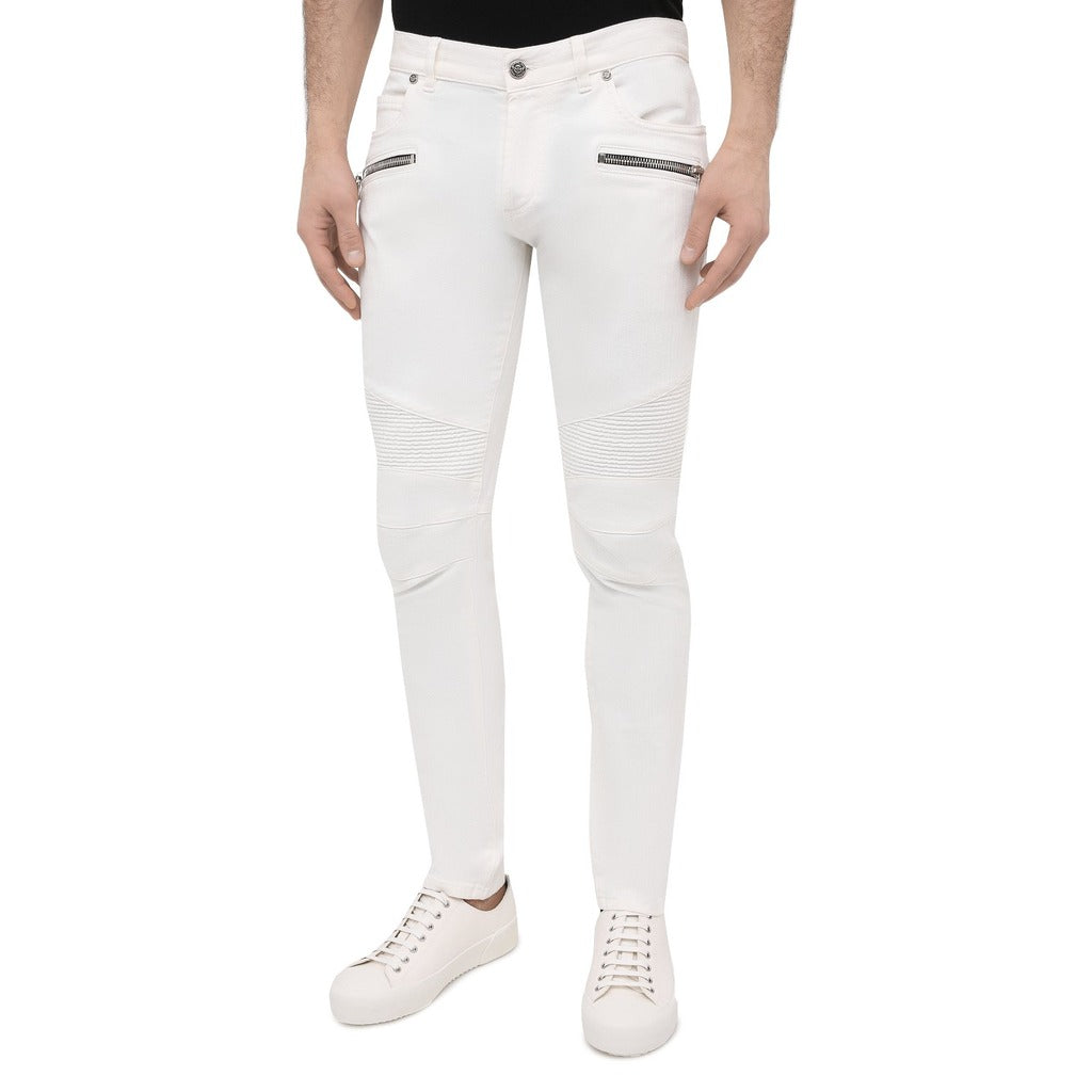 balmain - jeans slim fit bianchi