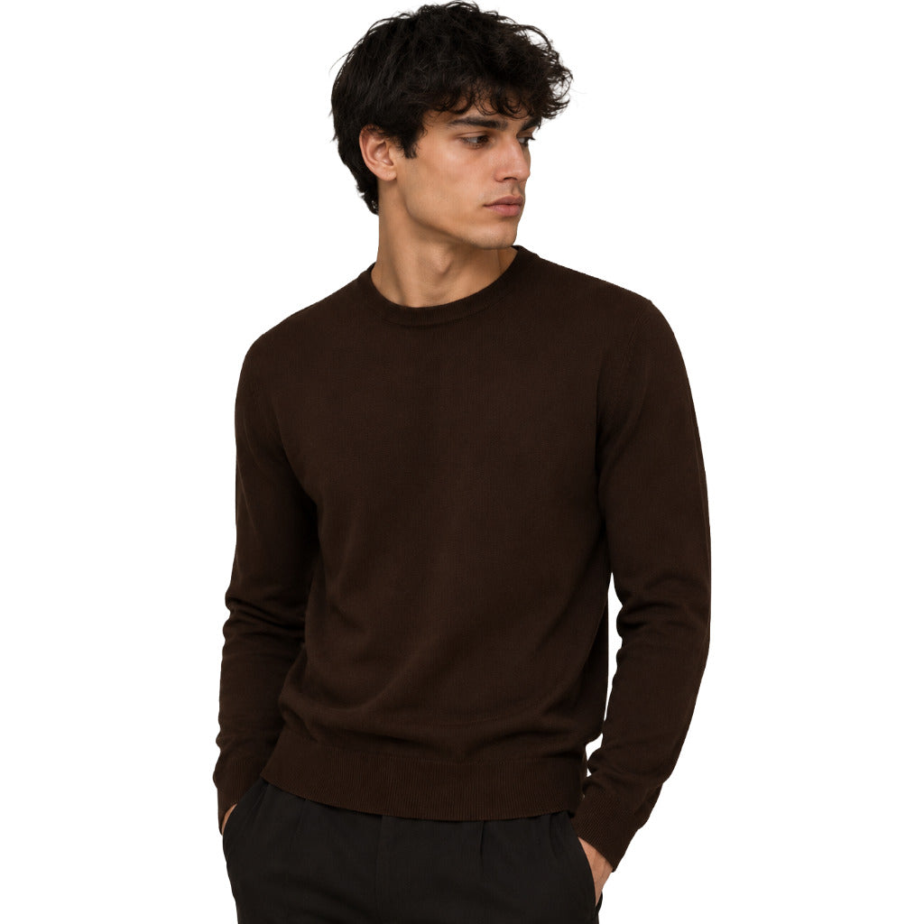 alpha studio - maglia girocollo seta e cashmere
