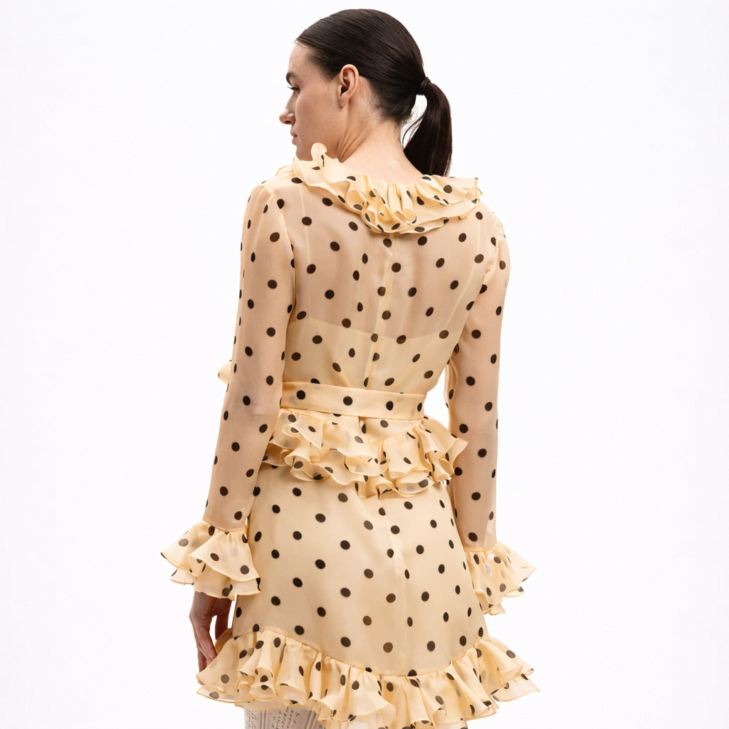 valentino garavani - Abito in seta a pois