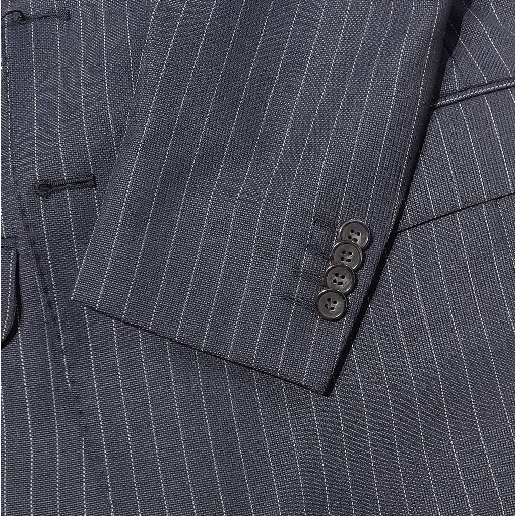 ermenegildo zegna tessuto - Completo lana blu gessato