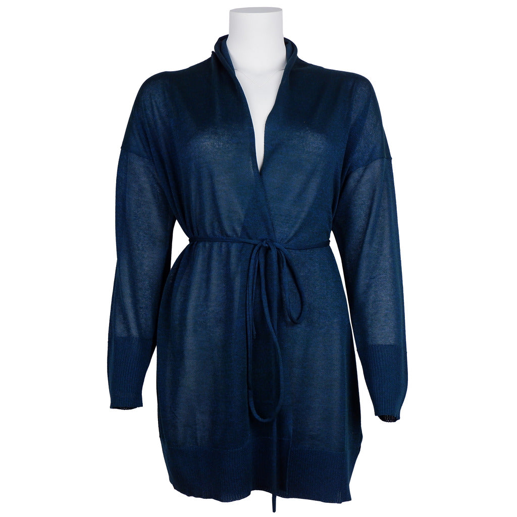 alpha studio - abito cardigan oltremare