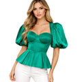 elisabetta franchi - top con sbuffo