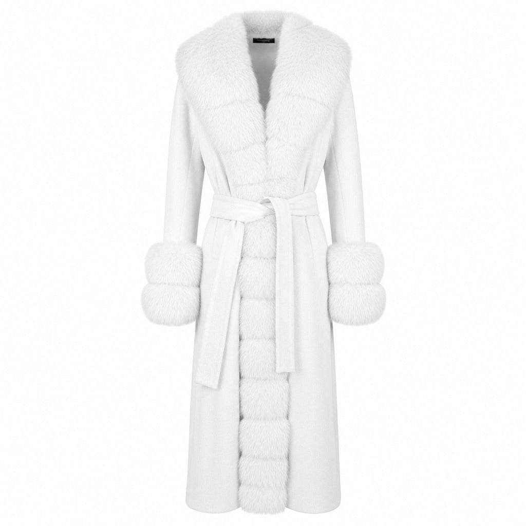 loro piana tessuto - cappotto pelliccia