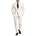 loro piana tessuto - completo lana & seta bianco