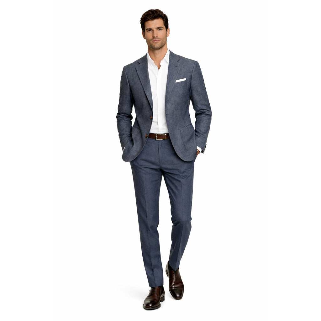 loro piana tessuto - completo misto lana & seta