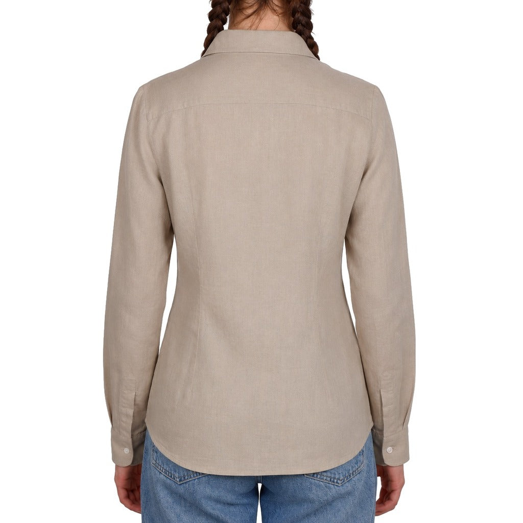bagutta - camicia lino beige