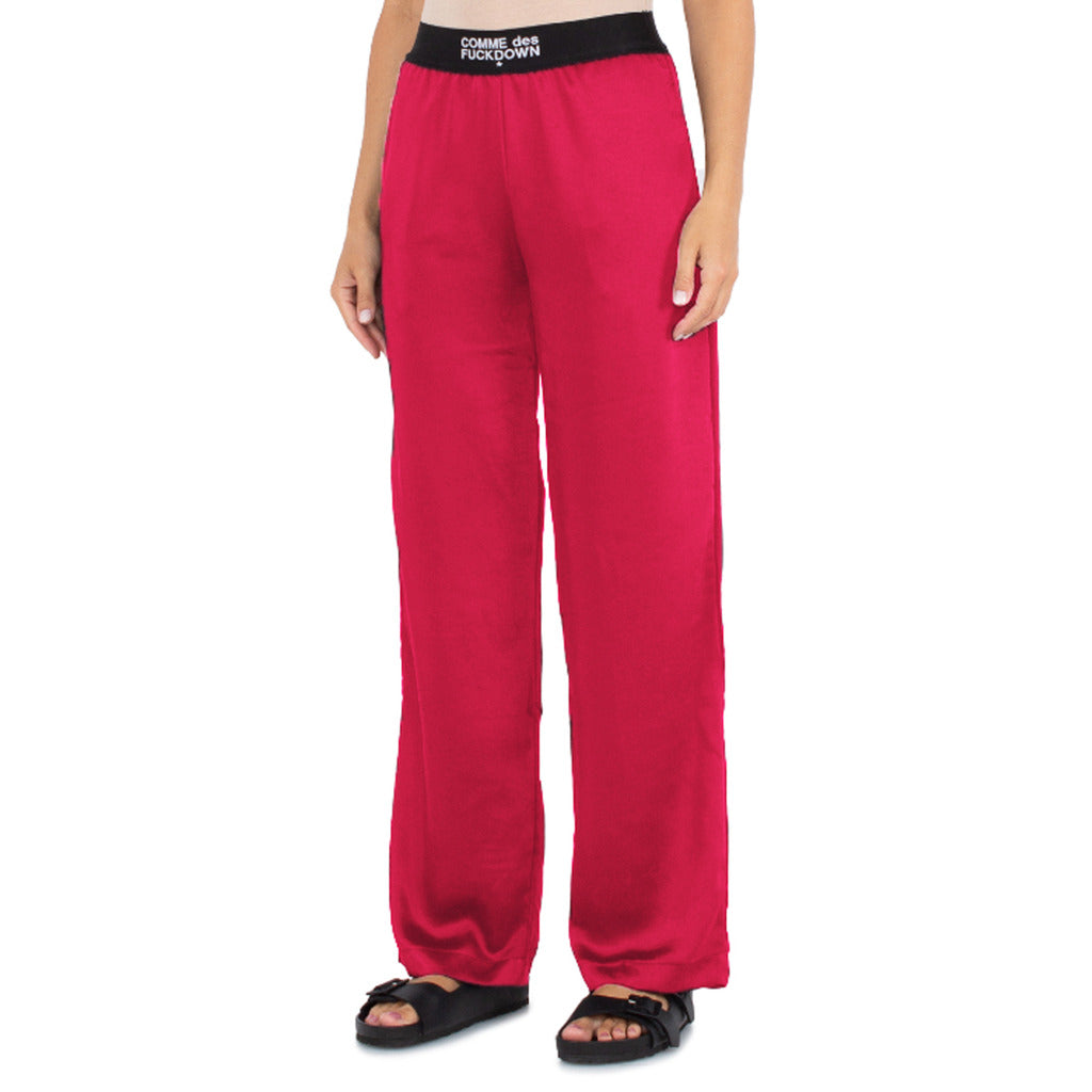 comme des fuckdown - pantaloni in raso fuxia
