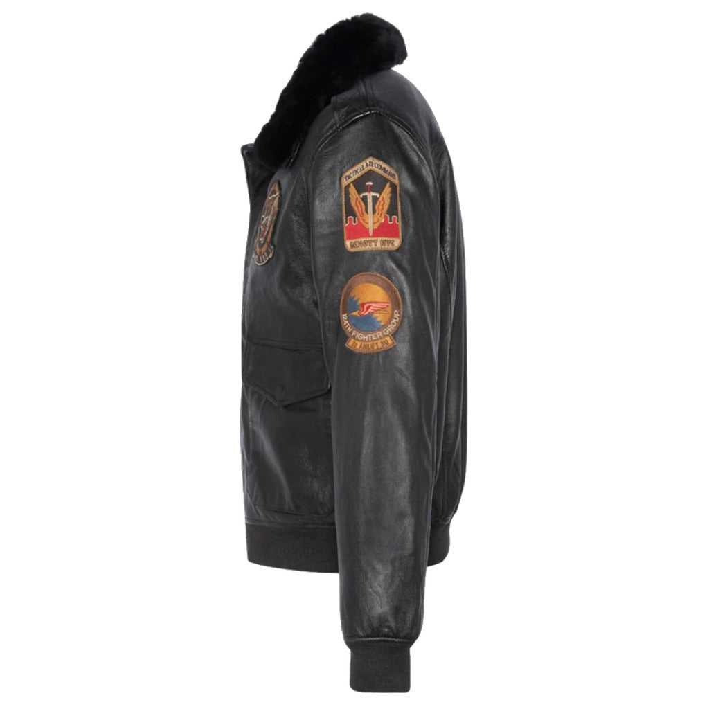 schott nyc - giacca badge black pilot