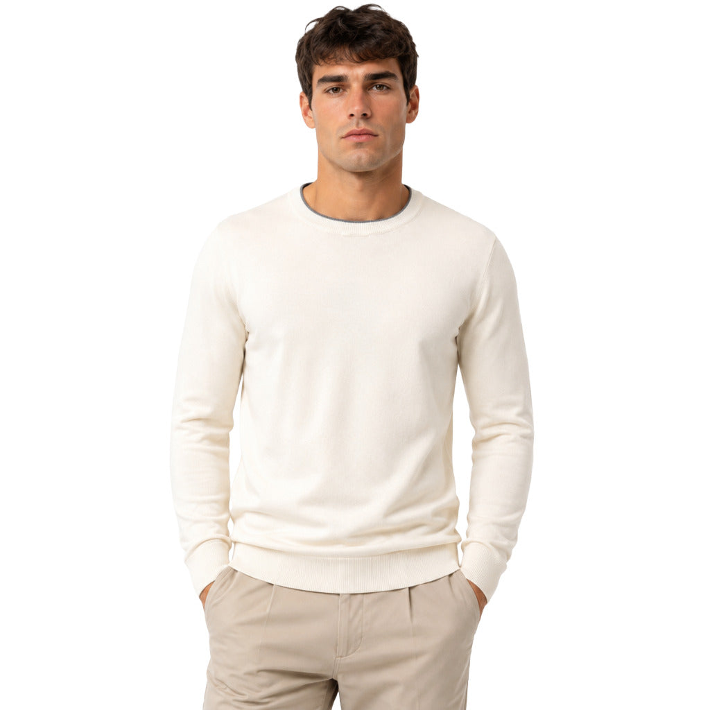 alpha studio - maglia doppio collo