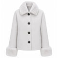 loro piana tessuto - cappotto corto pelliccia ice