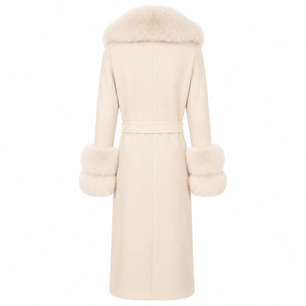 loro piana tessuto - cappotto pelliccia