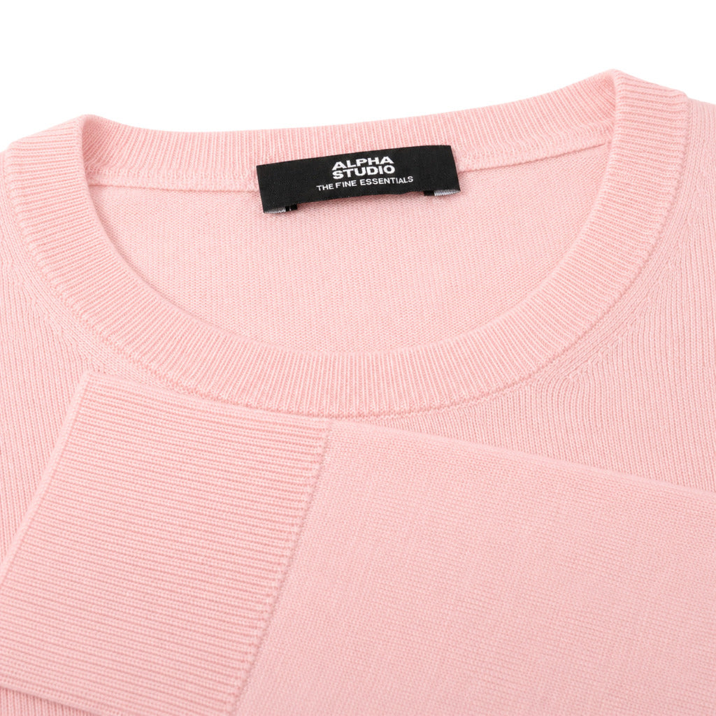 alpha studio - maglia girocollo seta e cashmere