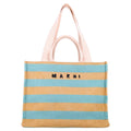 marni - marni embroidered raffia tote bag