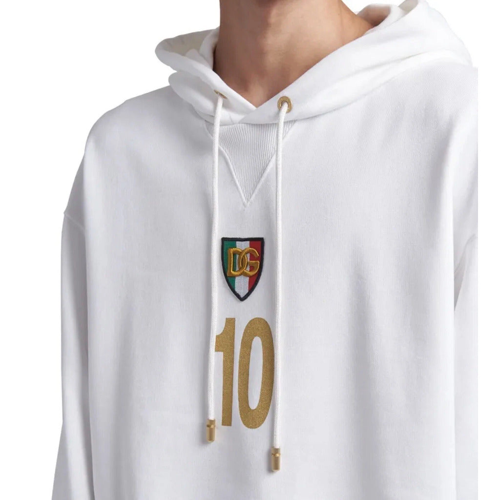 dolce & gabbana - optical white hoodie