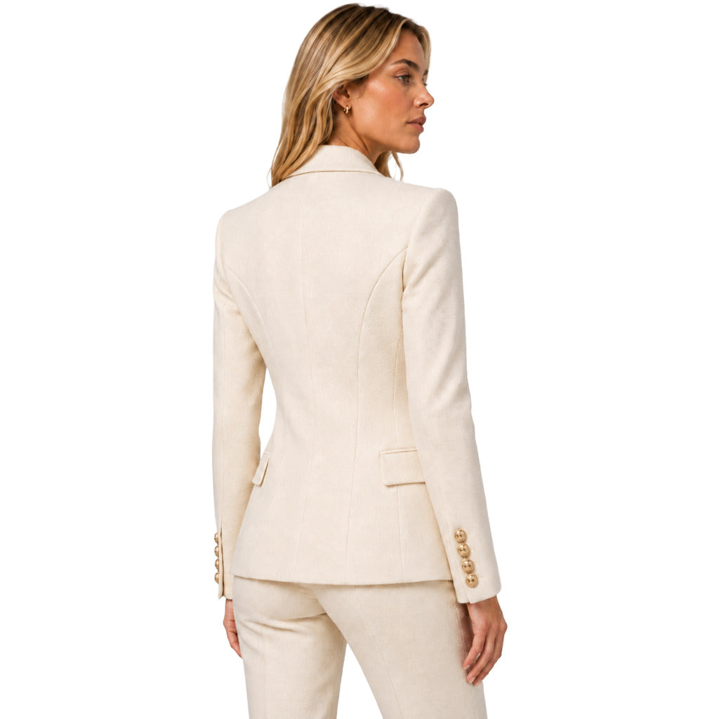 balmain - giacca doppiopetto bianca