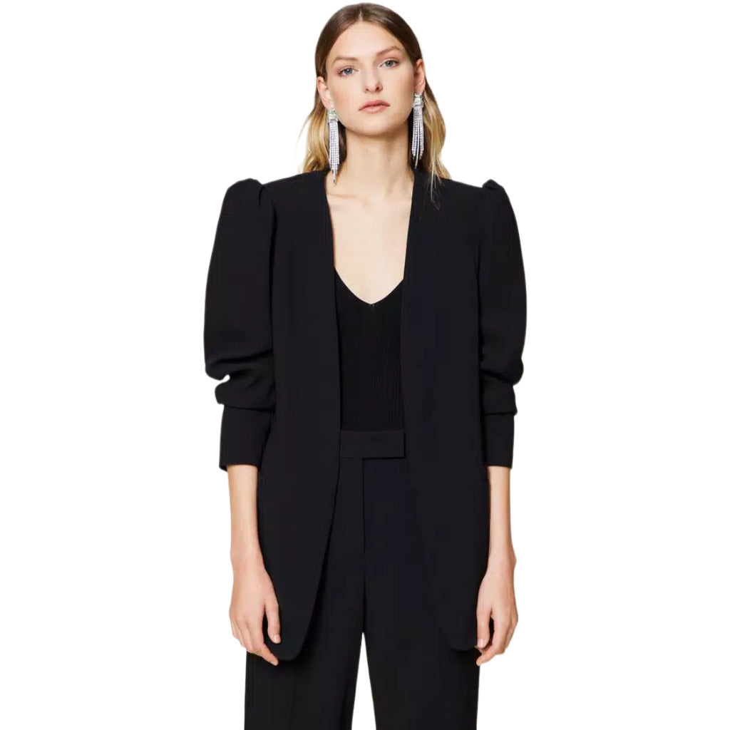 twinset - giacca blazer con maniche a sbuffo