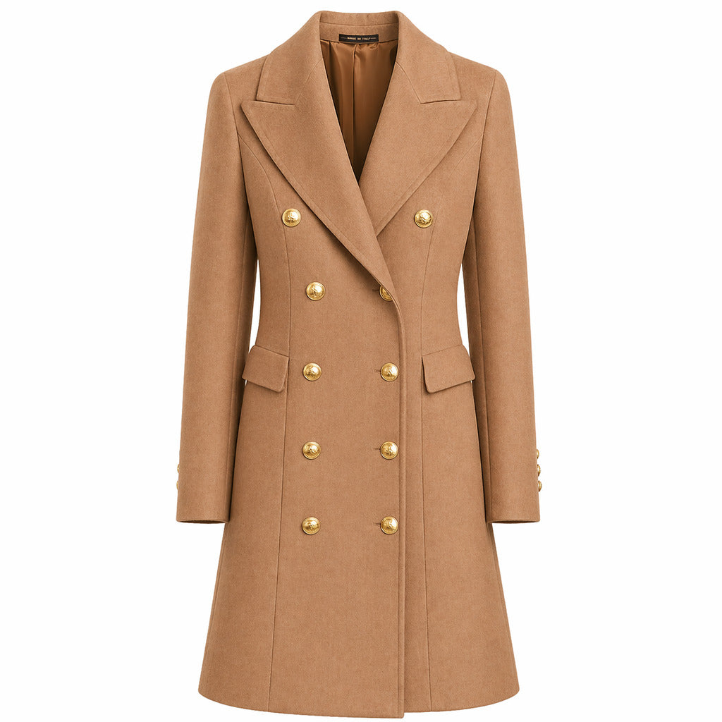 loro piana tessuto - cappotto capolavoro cammello