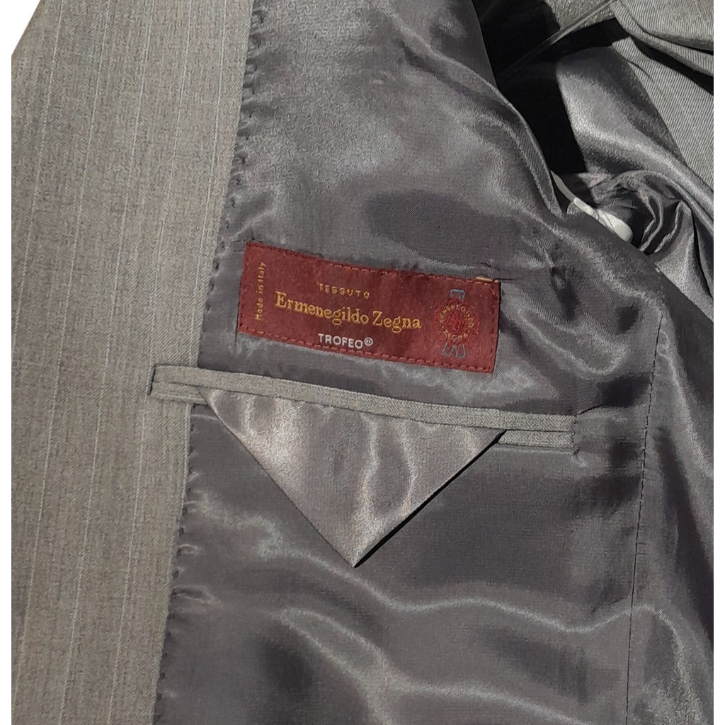 ermenegildo zegna tessuto - Completo lana gessato grigio