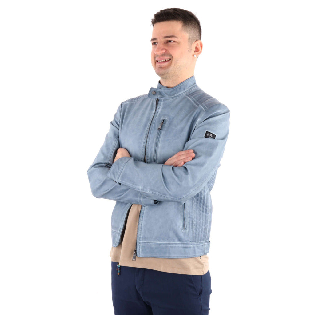 yes zee - giacca ecopelle denim