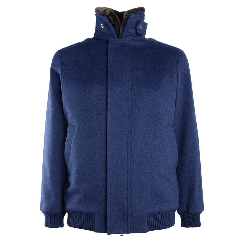 loro piana tessuto - bomber lana pelliccia