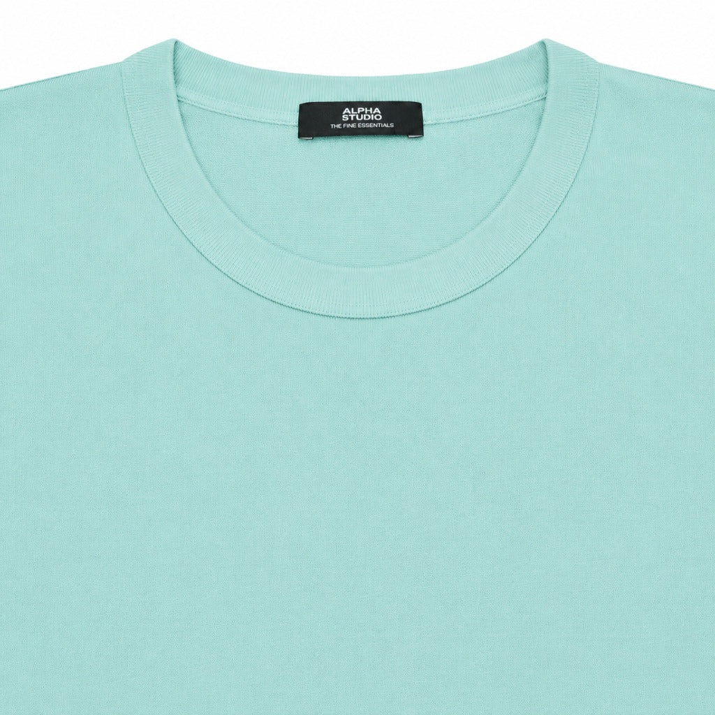 alpha studio - t-shirt in seta e cashmere