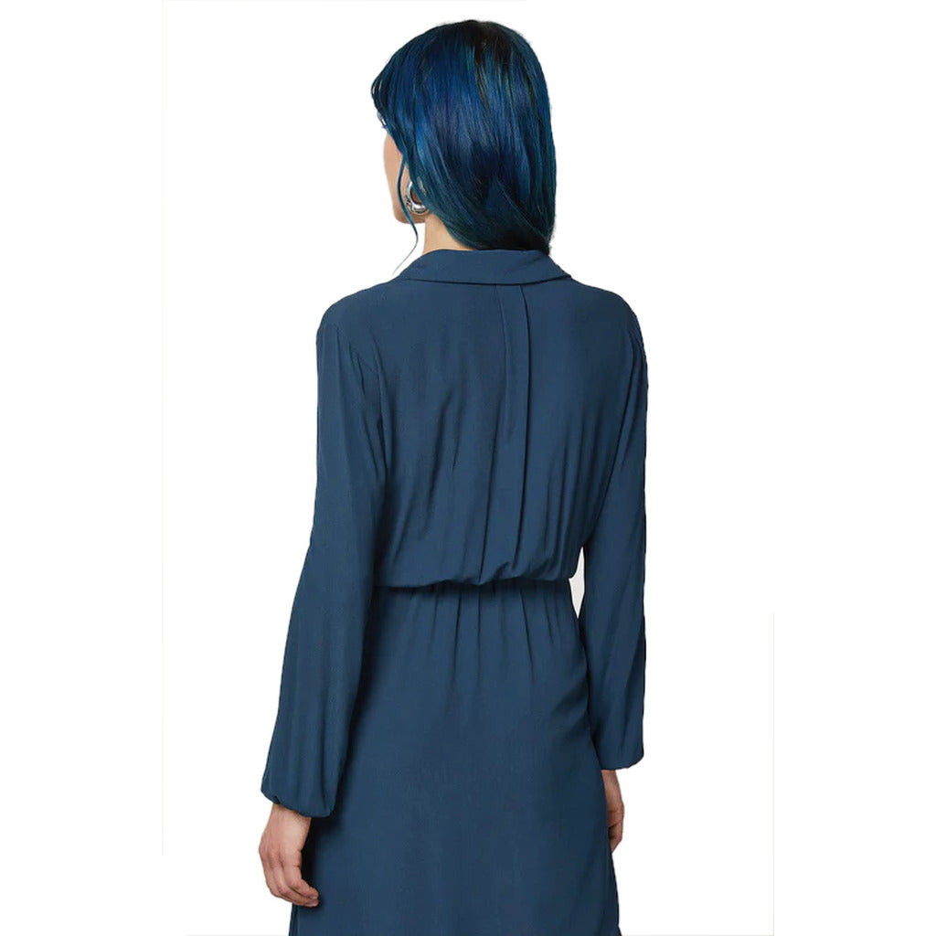 patrizia pepe - abito midi petrol blu